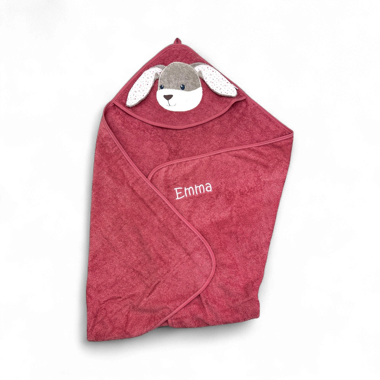 Kapuzenbadetuch Sterntaler Hase Hanni mit 3D Ohren, Personalisierbar mit Name, Baumwolle, 100x100 cm