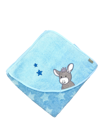 Kapuzenhandtuch Emmi Esel von Sterntaler 100x100 cm, personalisierbar mit Name