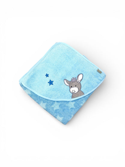 Kapuzenhandtuch Emmi Esel von Sterntaler 100x100 cm, personalisierbar mit Name