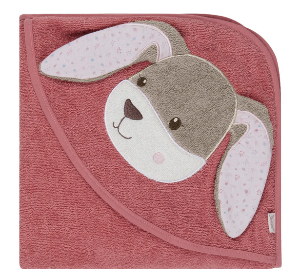 Kapuzenbadetuch Sterntaler Hase Hanni mit 3D Ohren, Personalisierbar mit Name, Baumwolle, 100x100 cm