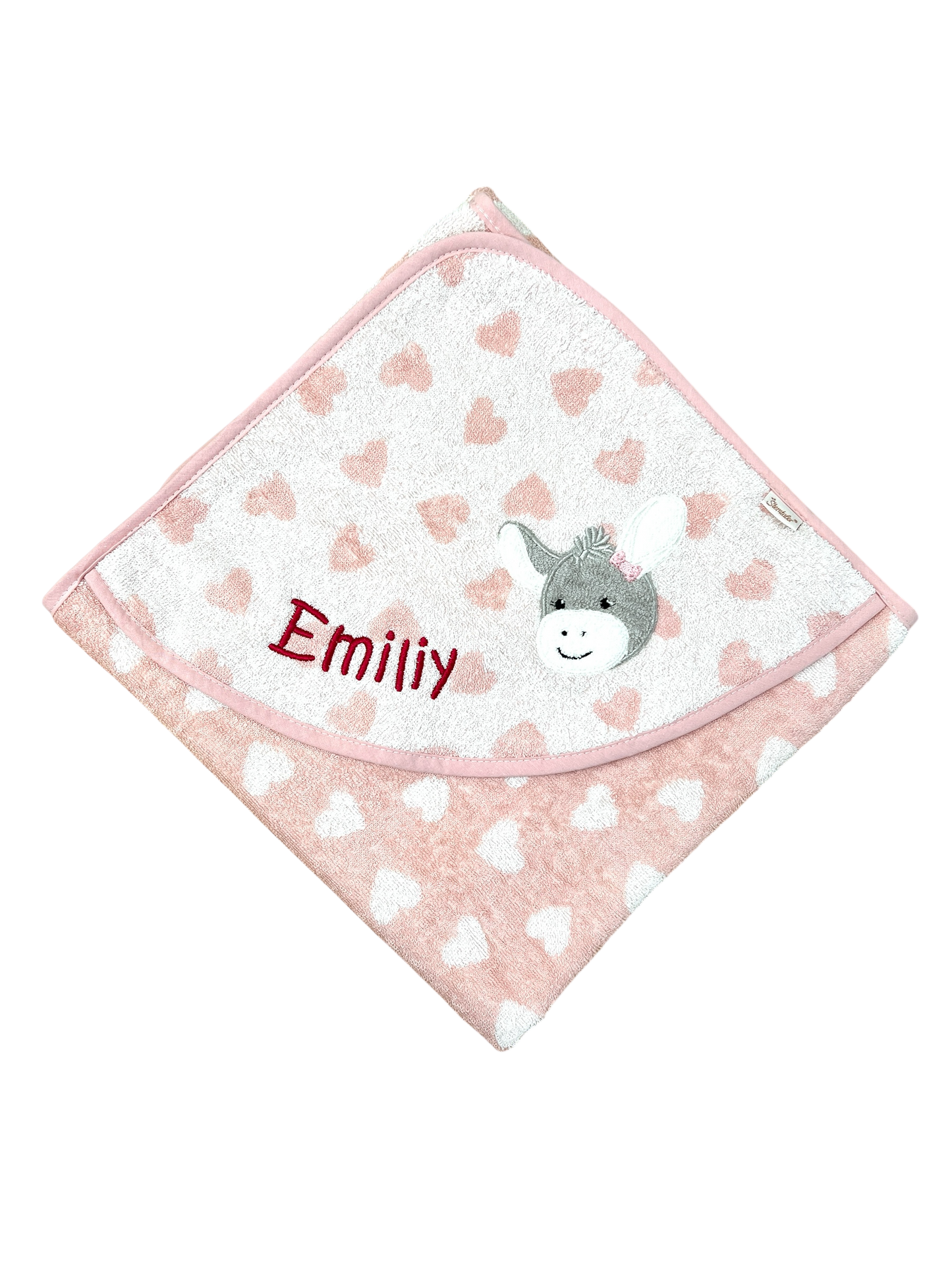 Kapuzenhandtuch Esel Emmi Girl von Sterntaler 100x100 cm, personalisierbar mit Name