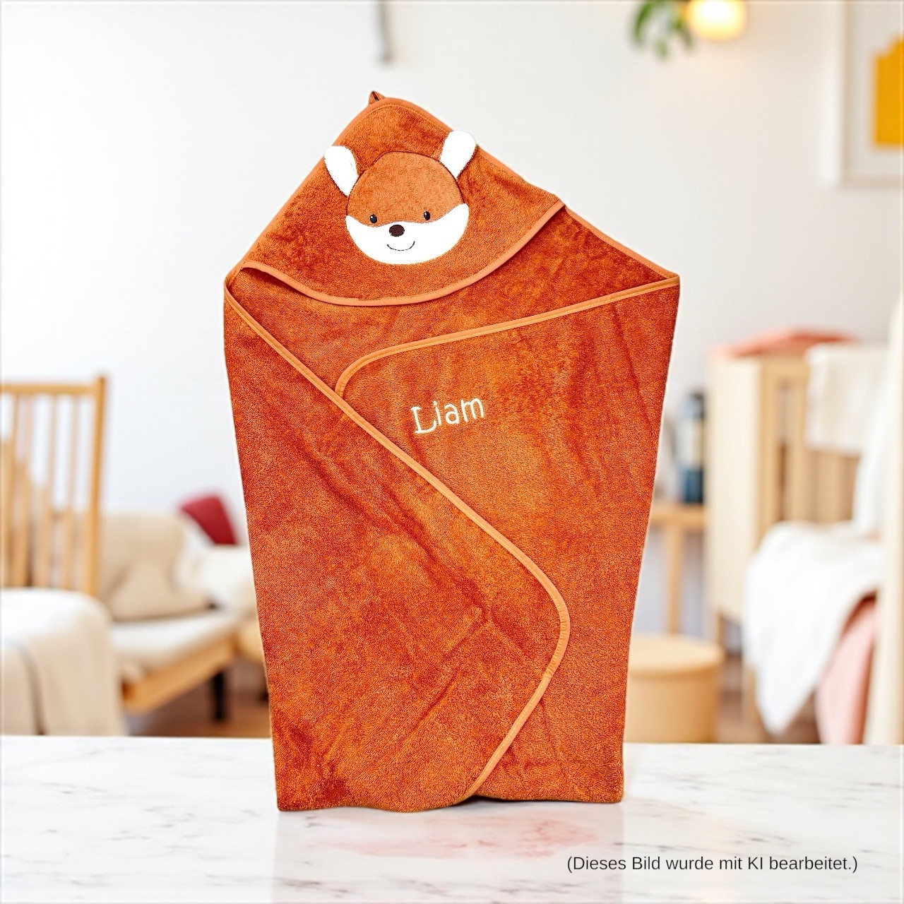 Kapuzenhandtuch Fuchs Filou von Sterntaler 100x100 cm, personalisierbar mit Name