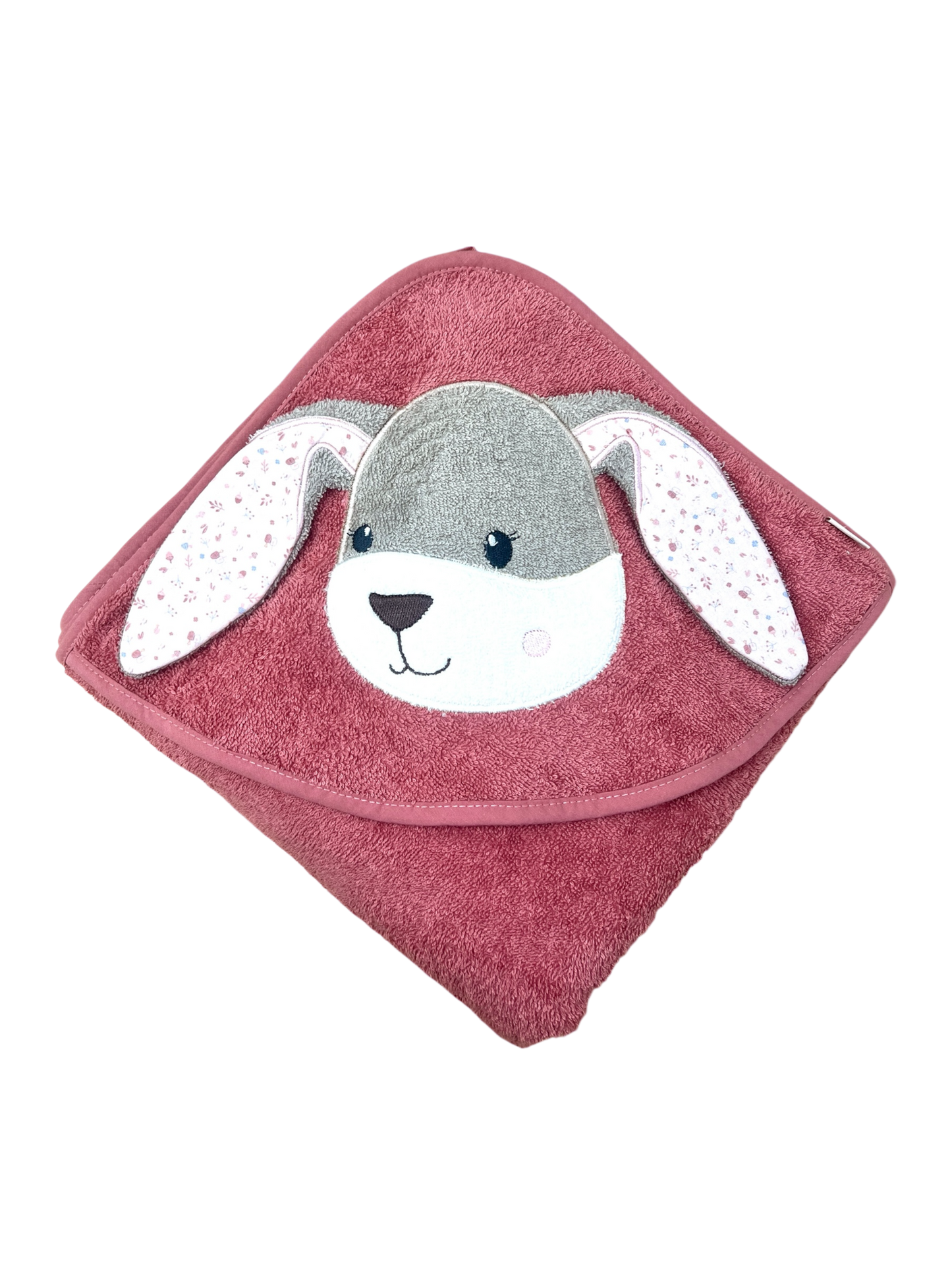 Kapuzenbadetuch Sterntaler Hase Hanni mit 3D Ohren, Personalisierbar mit Name, Baumwolle, 100x100 cm