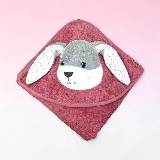 Kapuzenbadetuch Sterntaler Hase Hanni mit 3D Ohren, Personalisierbar mit Name, Baumwolle, 100x100 cm