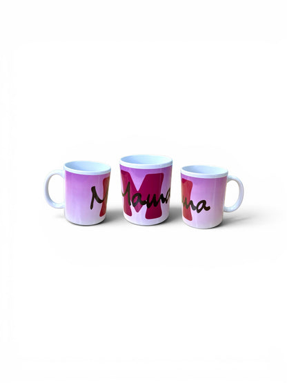 Personalisierte Keramiktasse mit Wunschname oder Wunschwort – individuelles Initialen-Design
