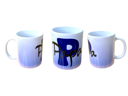 Personalisierte Keramiktasse mit Wunschname oder Wunschwort – individuelles Initialen-Design