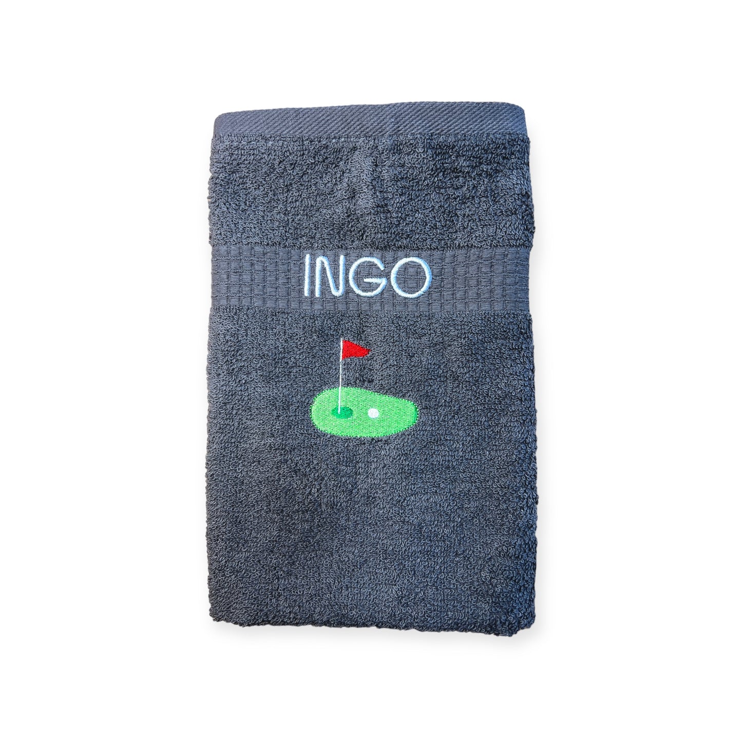Golf Handtuch mit Name, Handtuch, Sauna, Wellness, Duschtuch, Geschenk