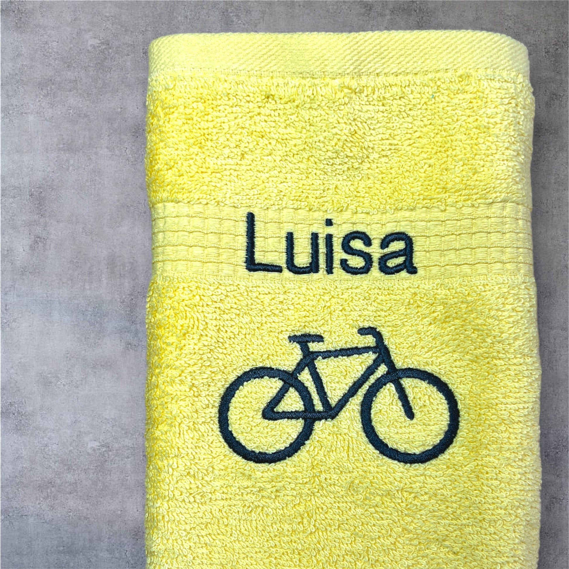 fahrrad fahren lernen handtuch Fahrrad Handtuch mit Name Handtücher Sauna Wellness Duschtuch Sport – Schnullergeschenke