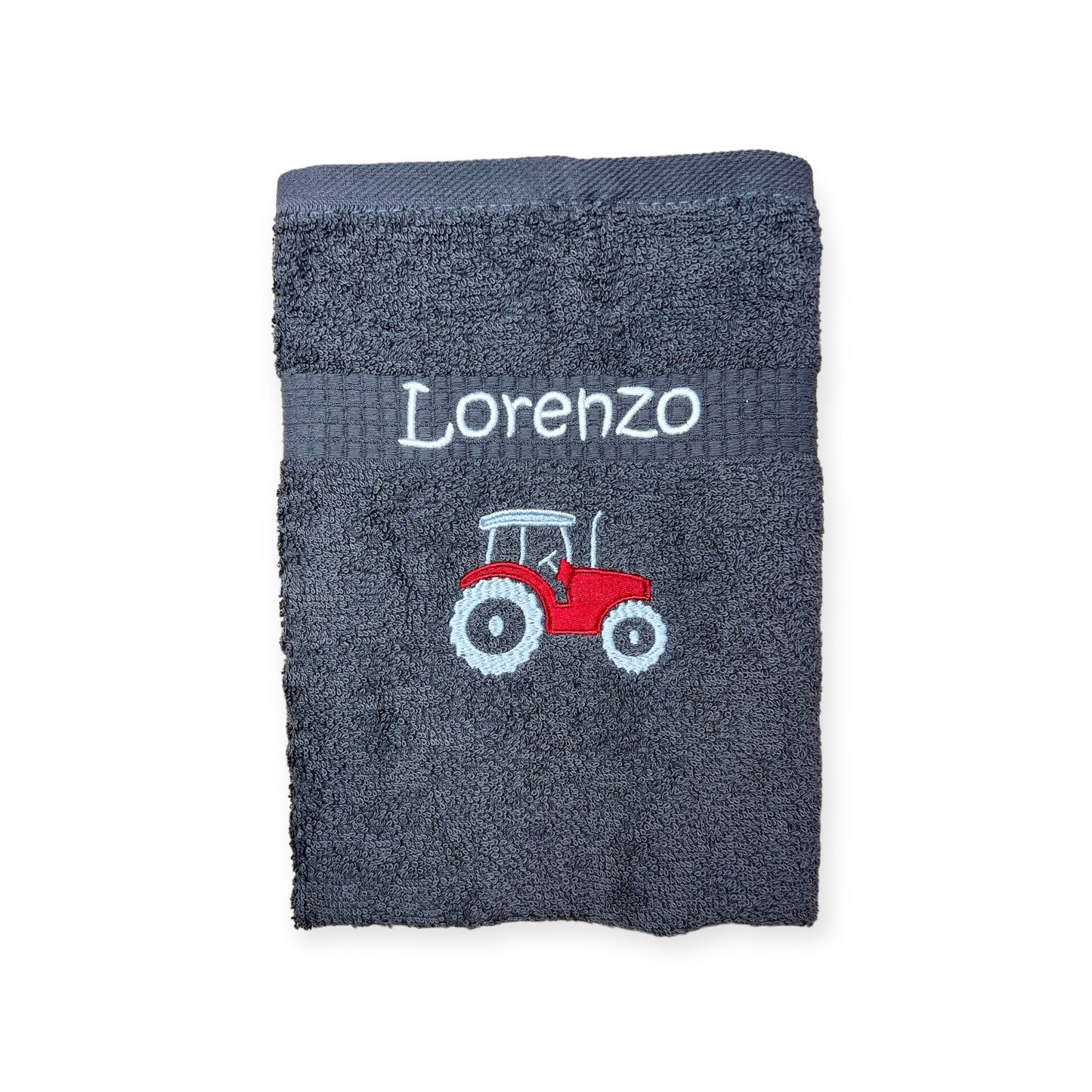 Traktor Handtuch mit Name Handtücher Sauna Wellness Duschtuch Kinder Strand baden