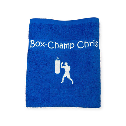 Boxer Handtuch mit Name Handtücher Sauna Wellness Duschtuch Strand baden Sport