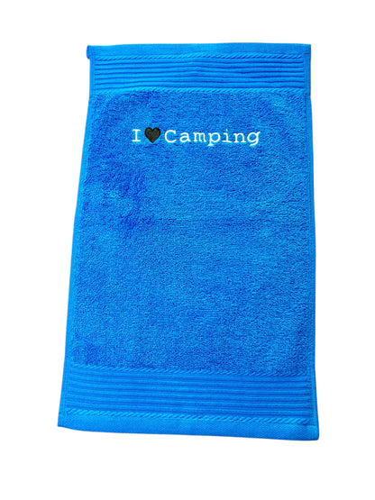 Handtuch I love Camping, Gästehandtuch, Handtuch, Sauna, Wellness, Duschtuch