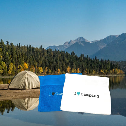 Handtuch I love Camping, Gästehandtuch, Handtuch, Sauna, Wellness, Duschtuch