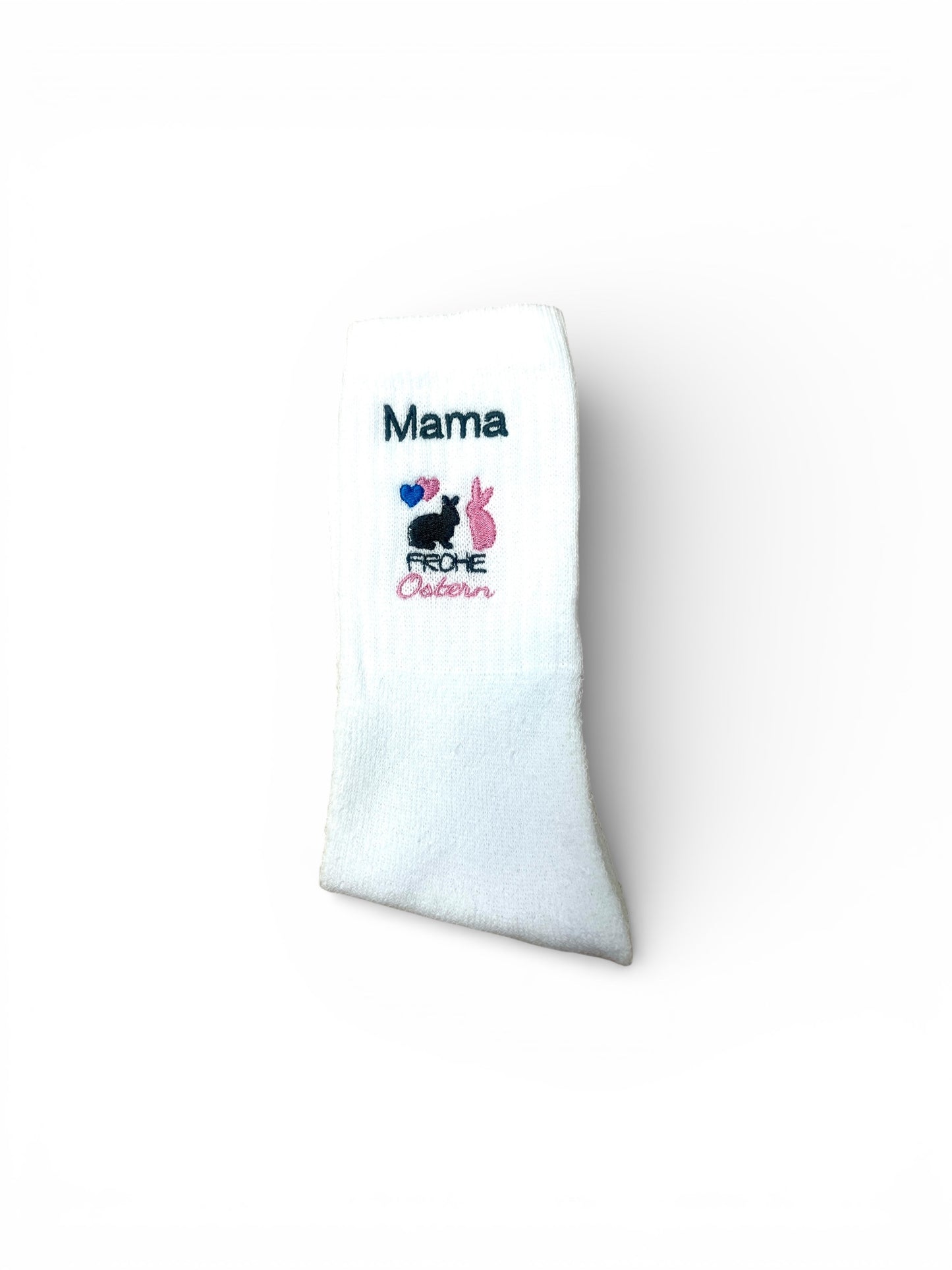 Tennissocken mit Ostermotiv bestickt, personalisierbar