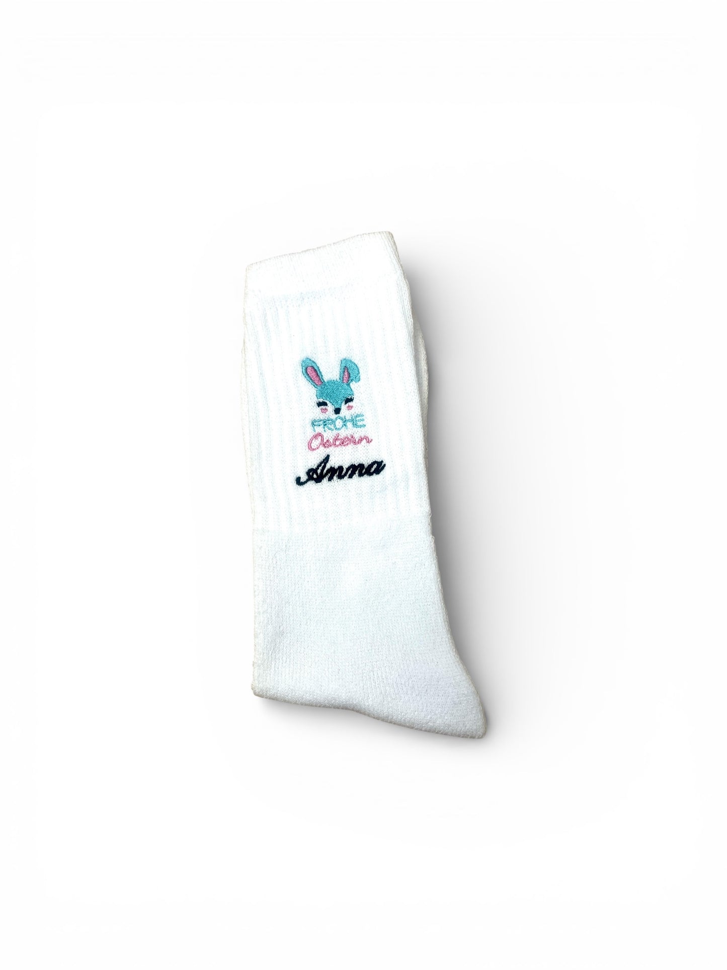 Tennissocken mit Ostermotiv bestickt, personalisierbar