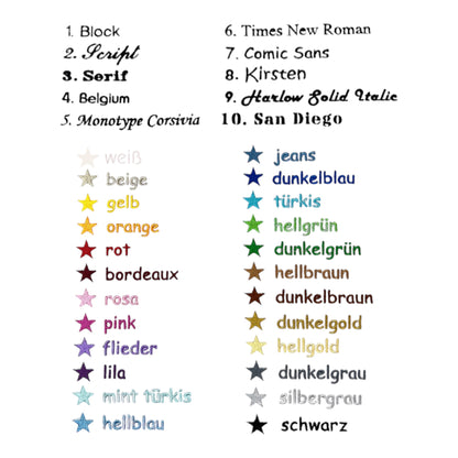 Waschlappen Emmi Esel blau, Sterntaler mit Namen personalisierbar