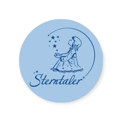 Ärmellatz mit Name, Sterntaler Leo Löwe, steingrau, Geschenk zum 1. Geburtstag, Baby