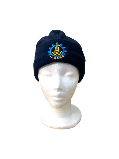 THW Jugend Fleece-Mütze, marineblau, bestickt - personalisierbar