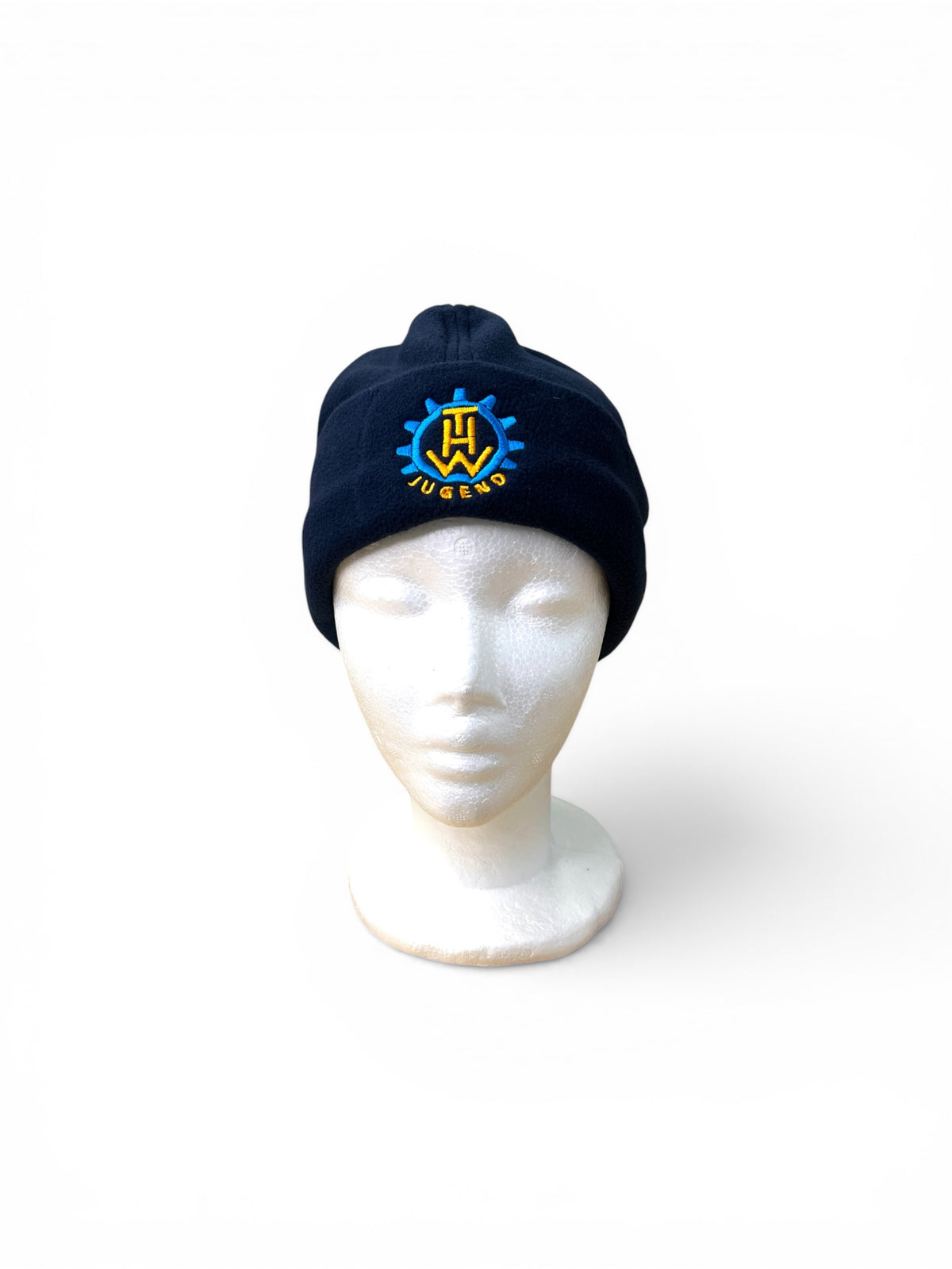 THW Jugend Fleece-Mütze, marineblau, bestickt - personalisierbar