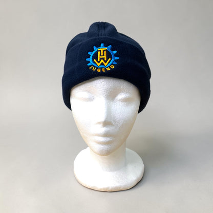 THW Jugend Fleece-Mütze, marineblau, bestickt - personalisierbar