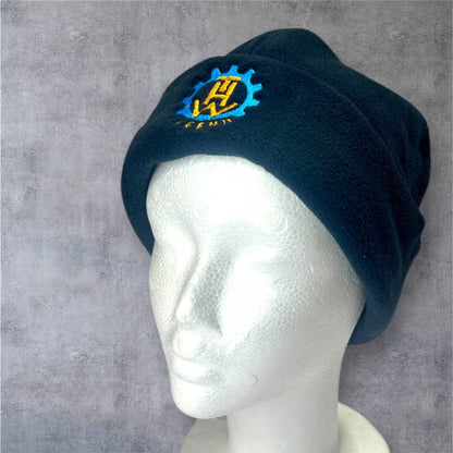 THW Jugend Fleece-Mütze, marineblau, bestickt - personalisierbar