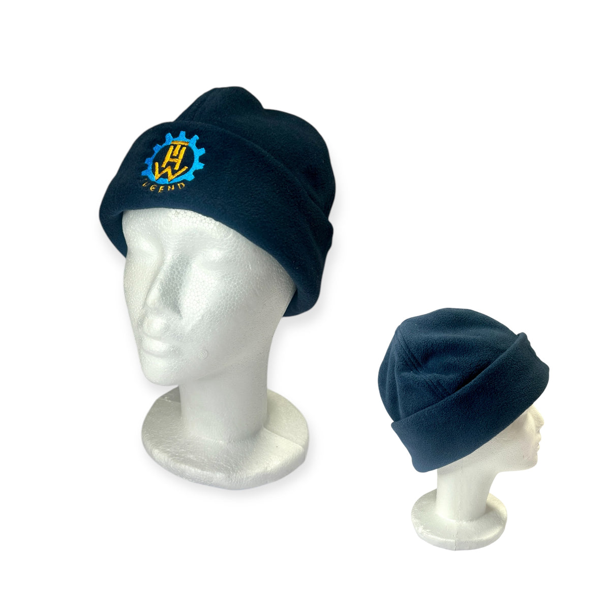 THW Jugend Fleece-Mütze, marineblau, bestickt - personalisierbar