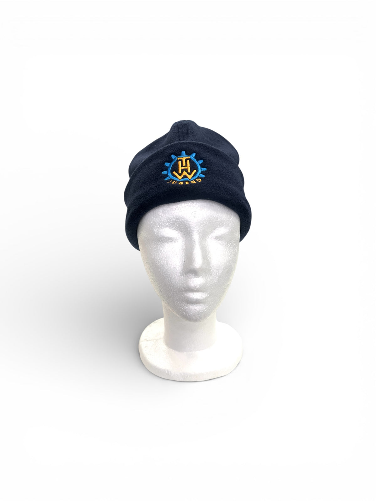 THW Jugend Fleece-Mütze, marineblau, bestickt - personalisierbar