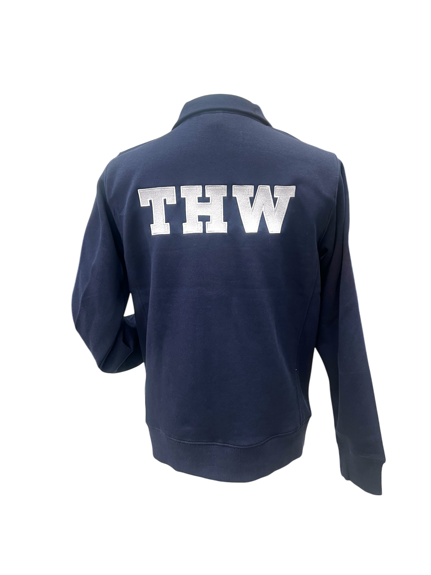 THW Sweat-Jacke, marineblau, mit neongelber oder silberner Bestickung