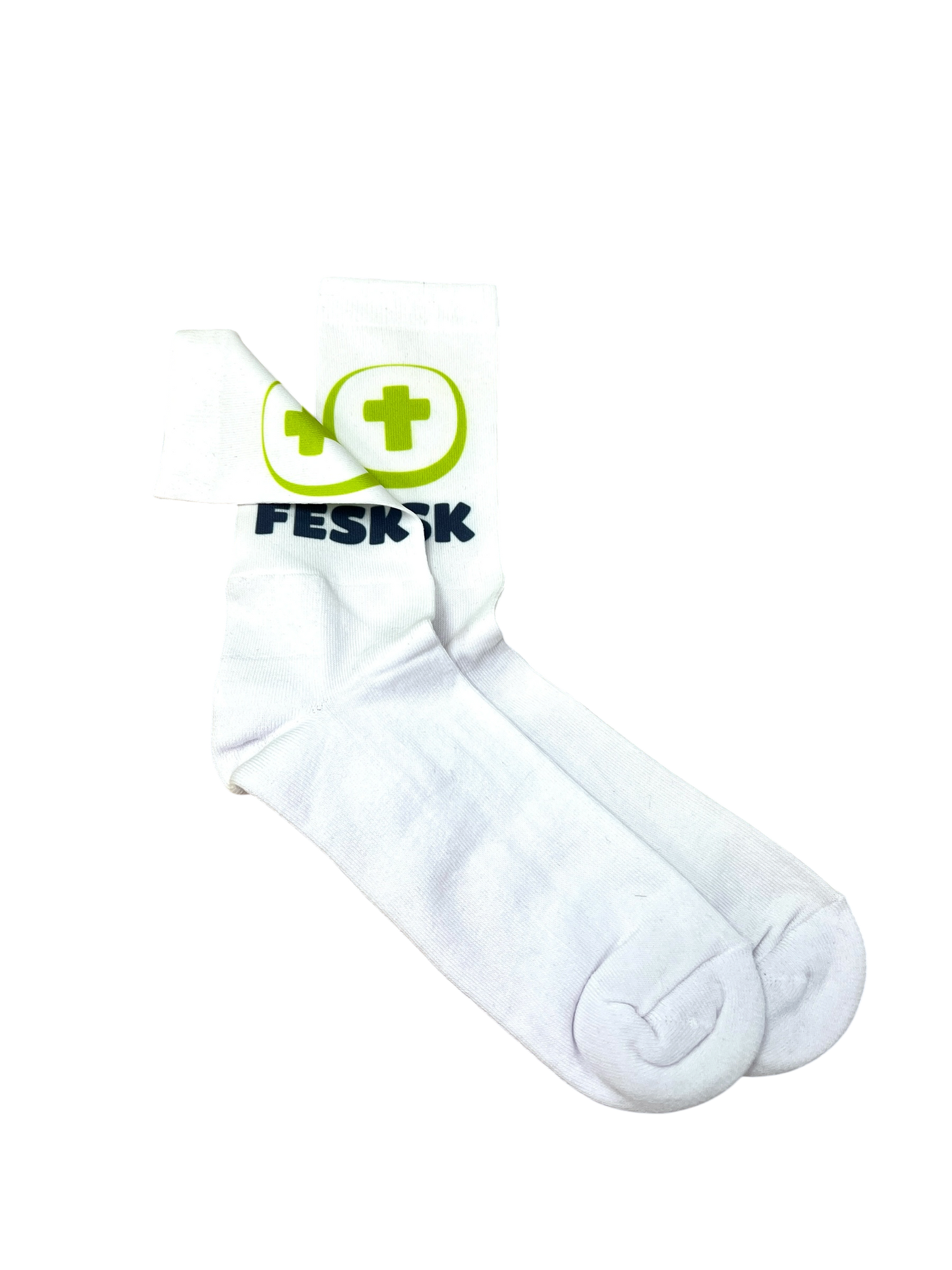 FESK Sportsocken – weiße Sportsocken mit FESK-Logo