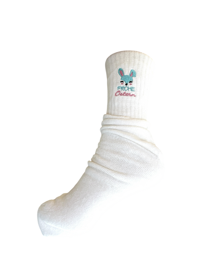 Tennissocken mit Ostermotiv bestickt, personalisierbar