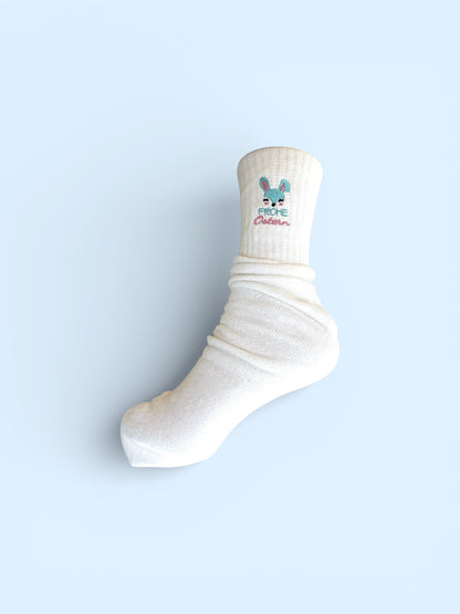 Tennissocken mit Ostermotiv bestickt, personalisierbar