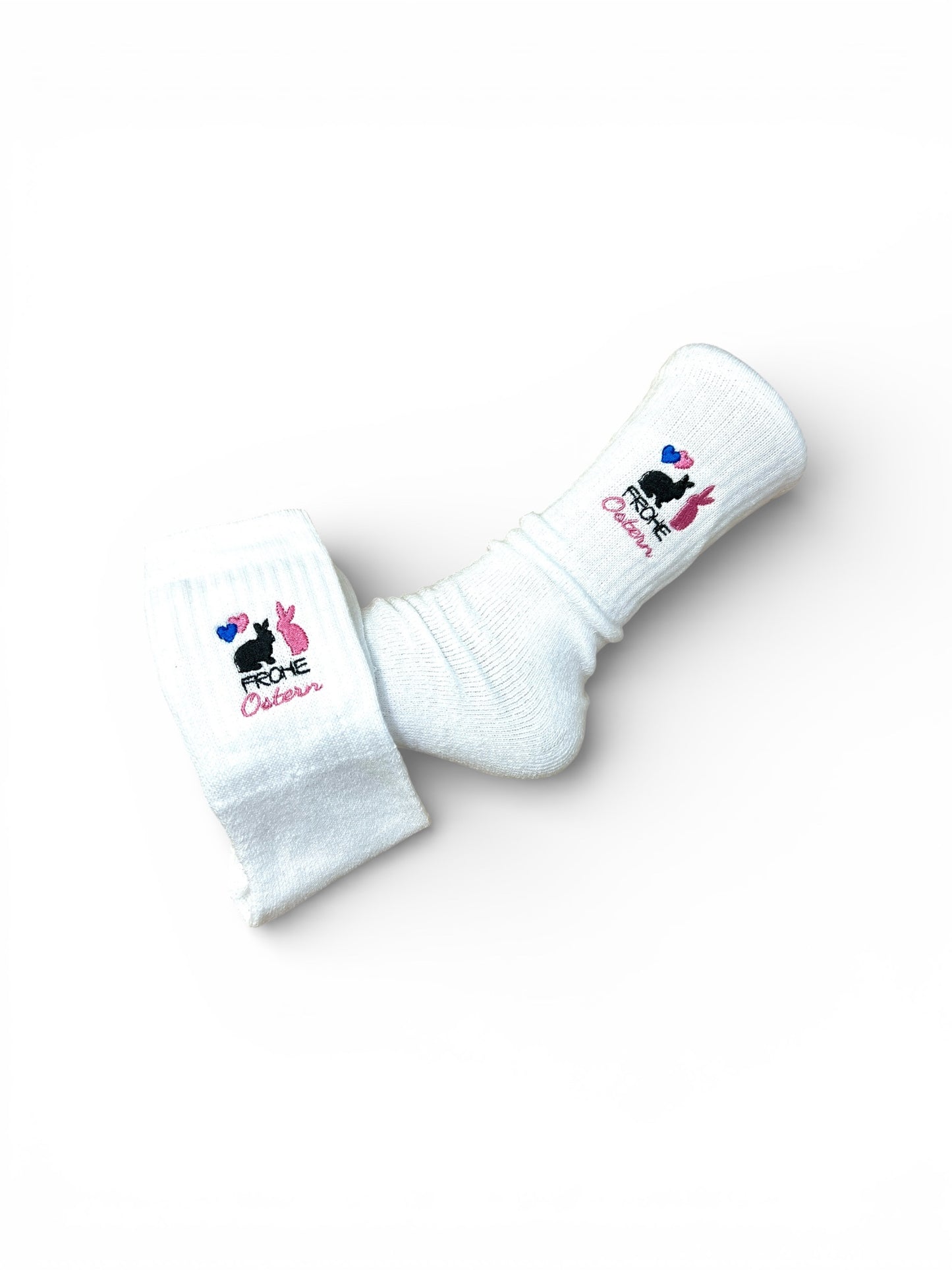 Tennissocken mit Ostermotiv bestickt, personalisierbar