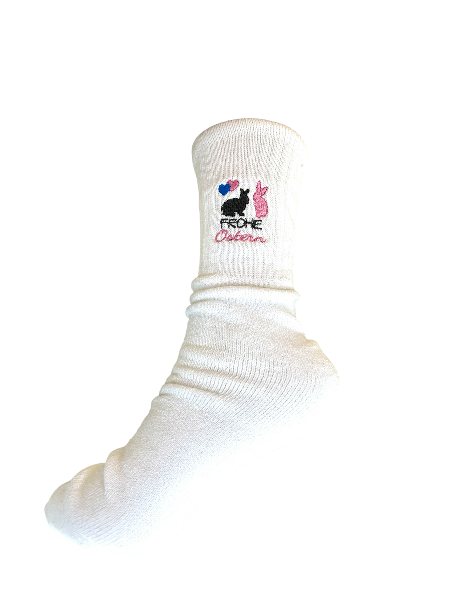 Tennissocken mit Ostermotiv bestickt, personalisierbar