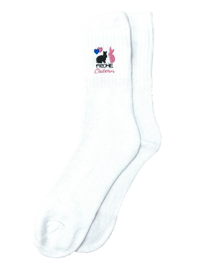 Tennissocken mit Ostermotiv bestickt, personalisierbar