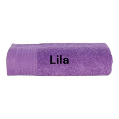 Handtuch mit Namen bestickt 50x100 cm – Personalisiertes Handtuch aus 100% Baumwolle – Namenshandtuch